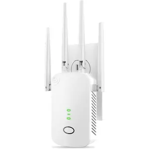 WiFi Extender, 2.4G WiFi Extender Signal Booster - 10888 Sq Ft, 80 Devices Supported & 1-Tap  Setup