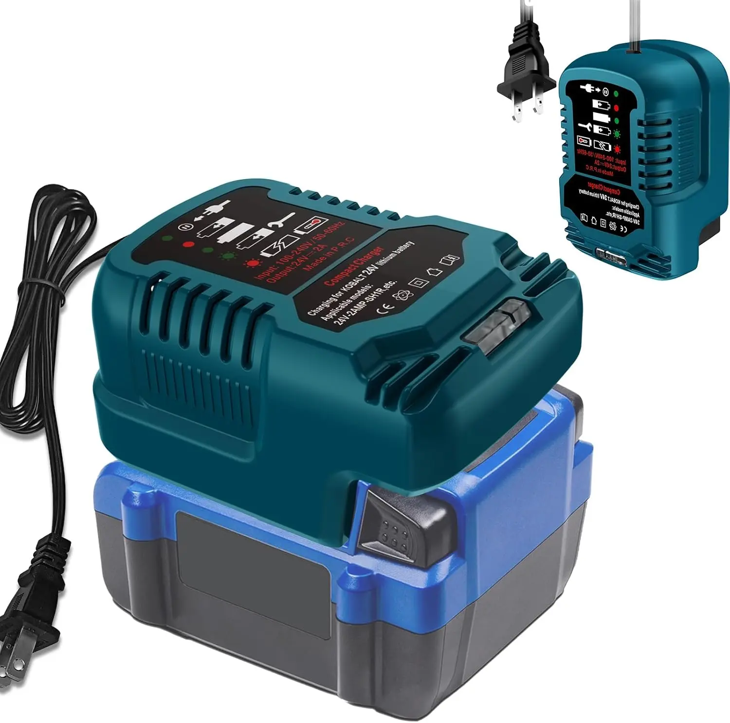 Fast Charger Replacement for Kobalt 24-Volt Max Battery Charger Compatible with Kobalt 24-Volt Max KB624-03 KB524-03 KB424-03 KB224-03 Series Power Tools Battery(Only 24V Batteries) hot1