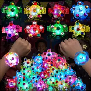 24-Pack LED Fidget Spinner Bracelets for Kids Ages 4-12 | Glow-in-the-Dark Party Favors, Classroom Rewards, Goodie Bag Stuffers & Birthday Return Gifts