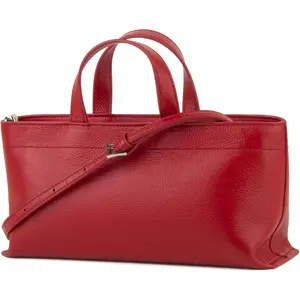 DONNAIN Premium Full Grained Leather Simple Tote Handbag for Women, Shoulder Crossbody Bag with Adustable Shoulder Strap