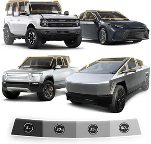 Precut Window Tint for Cars - Precut Ceramic Window Tint for Front Doors, Rear Windows & Sun Strip - Perfectly Fits for All Types of UV Protection, Truck, SUV, Van - Pre Cut Car Tints Kit