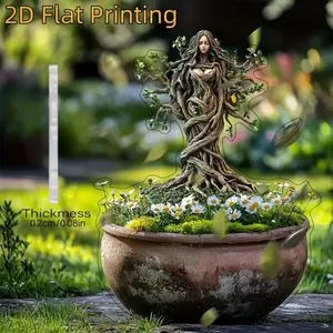Bohemian Acrylic Garden Gnome Statue, Garden Decoration, Outdoor Decoration for Potted Plants and Flower Beds, Ideal Gift for Anniversary, Garden Sculptures Statues