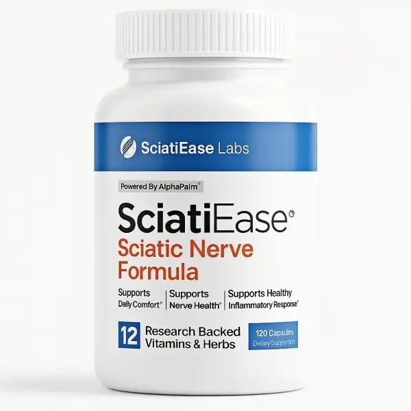 Sciatic Nerve Health Support Supplement - Nerve Support Formula with Alphapalm, Pea, Vitamin B Complex, Alpha Lipoic Acid 300Mg - 120 Capsules