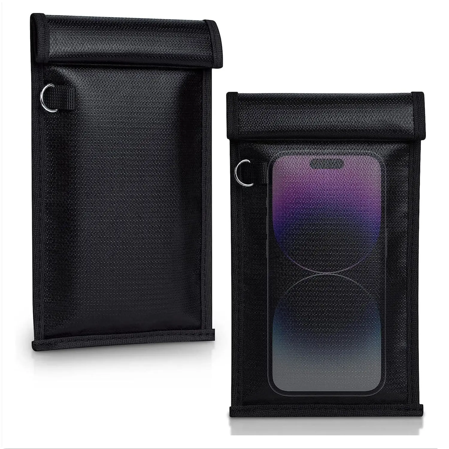 privacy pouch with EMP & RFID blocking, anti-tracking, fireproof waterproof double-layer design. Secure storage bag for car keys, phones, radios, blocks signal copying to guard your electronic devices and prevent vehicle theft.