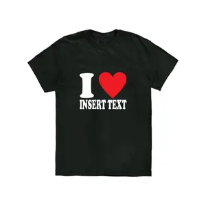 TEXT I HEART T-SHIRT