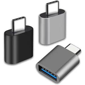 USB C to USB Adapter, Type C Thunderbolt 4 OTG Converter, USB C Male to USB 3.0 Female Adapter (3-Pack) for  MacBook Pro,  Book, iPad,  Galaxy S20-S23 and  (Black/Grey/)