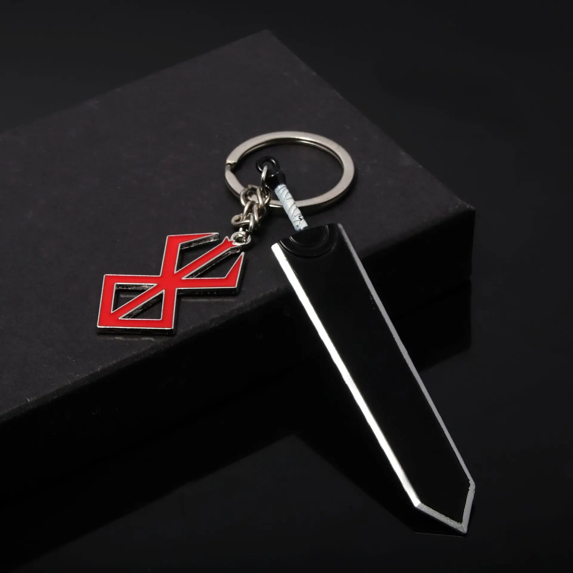Berserk Mark Warrior Symbol Necklace Keychain Overlord Egg Guts Metal Pendant