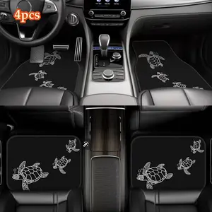 (4 Adorable Turtle Pattern Car Mats: Stylish, Suitable for Cars and SUVs, Ideal Gift for Both Men and Women)