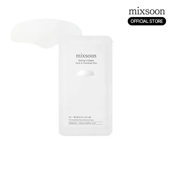 [mixsoon Official Shop] Melting Collagen Neck & Forehead Face Mask (5ea) - Korean Skincare Selfcare Product, Glass Skin, Smooth, Firming, Plump Effects, Korean Face Masks