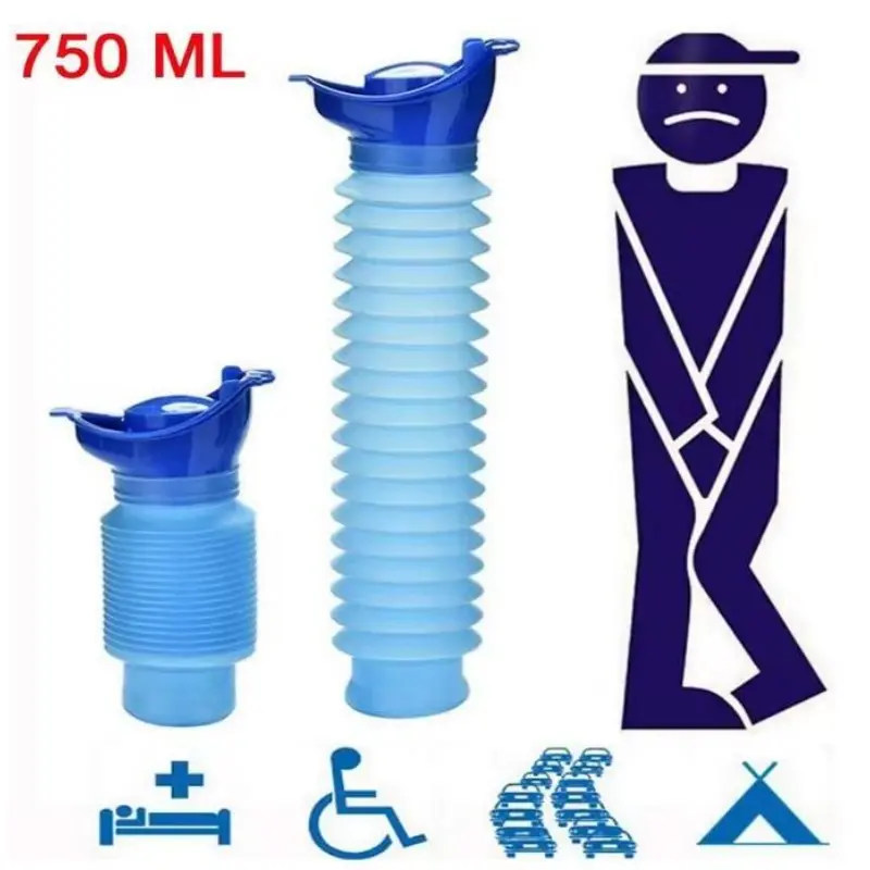 Portable Car Urinal Bottle, Leak-Proof Reusable Emergency Toilet, Travel Potty, Ideal for Travel, Camping, Outdoor Activities, Durable Plastic Design, Travel Accessory