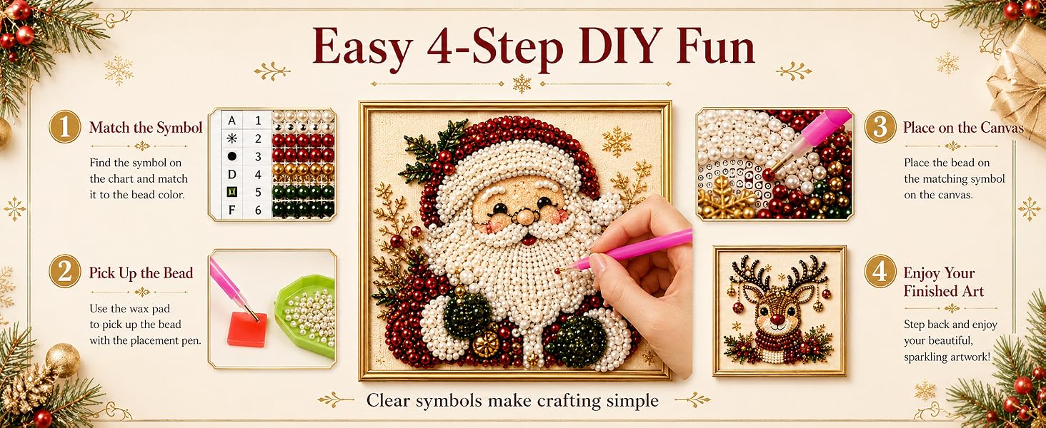 Christmas Santa Claus Pearl Art DIY Kit, Cute 3D Diamond Painting Crafts, DIY Home Decor Wall Art, Perfect DIY Holiday Party Gift for Beginners,DIY handicrafts,Christmas gifts, birthday gifts(Frameless ) Christmas Santa Claus Pearl Art DIY Kit, Cute 3D Diamond Painting Crafts, DIY Home Decor Wall Art, Perfect DIY Holiday Party Gift for Beginners,DIY handicrafts,Christmas gifts, birthday gifts(Frameless )
