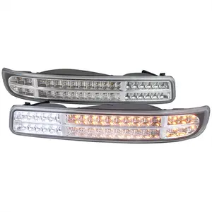 1999-2007 GMC Sierra/Yukon/Yukon XL Bumper Lights w/ Sequential Turn Signal Lights (Chrome Housing/Clear Lens)