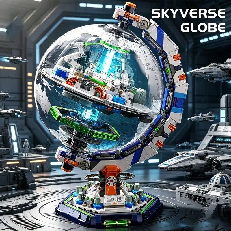 1793PCS Premium Space Station Globe Building Blocks - Assembly Set, Buildable Kit, Collectible STEM Mosaic Bricks, Educational Toy for Teenage Boys, Assembly Blocks Set, Buildable Blocks Kit