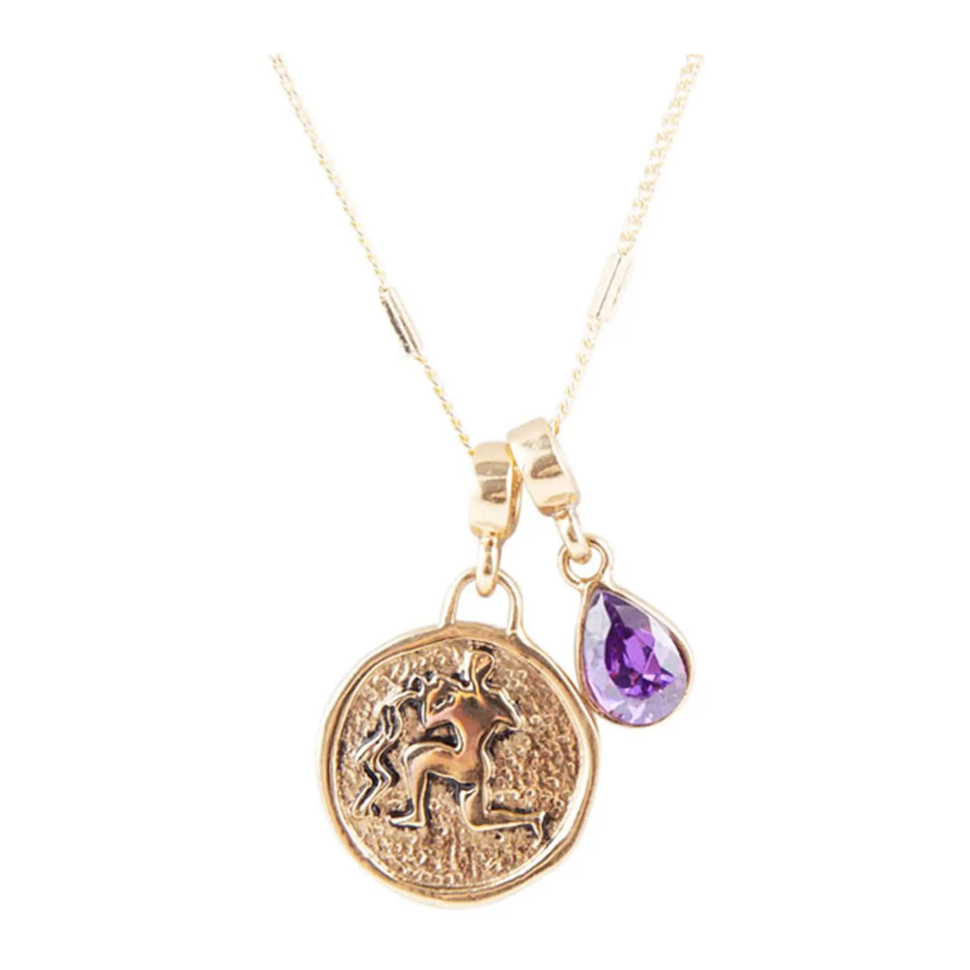 Barse Artisan Crafted Zodiac & Gemstone Necklac e