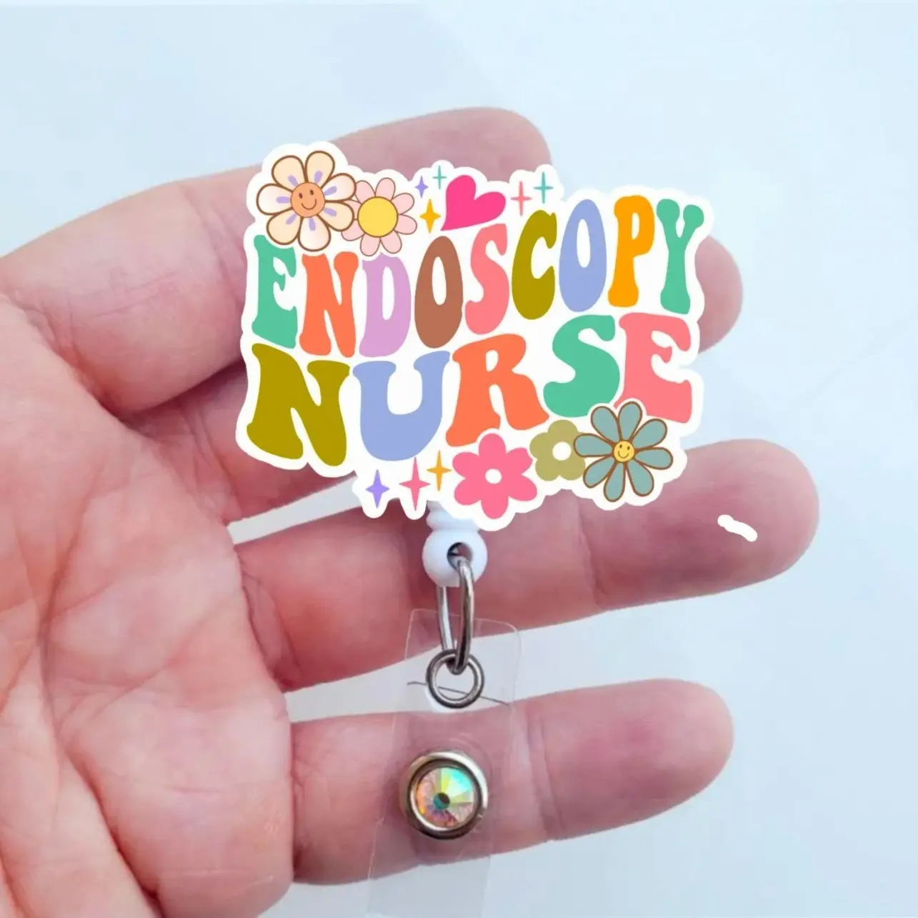 Endoscopy Nurse Badge Reel, GI Gastroenterology Nurse ID Holder, Clinical Nurse Gift S3J
