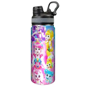 Catch! Teenieping 18oz Stainless Steel Insulated Tumbler with Heat Preservation & Vibrant Cartoon Design Portable Water Bottle for Outdoor Sports Car Use & Holiday Gifts