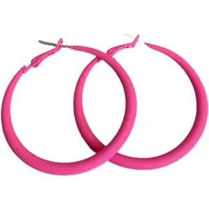 Colorful Matte Hoop Earrings 80s Hoop Earring Retro Earrings Neon Earrings Bright Fluorescence Round Hoop Earings for Women