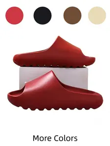 Unisex Couple Slippers, Thick Sole Eva Material, Soft Elastic Design, Multiple Colors Available, Home & Outdoor Use, Modern Style, House Slides