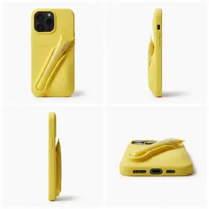 Silicone Phone Case with Lip Gloss Holder Back Stick on Holder for IPhone 17/16/15/14/13 Pro Max Plus 17 Air