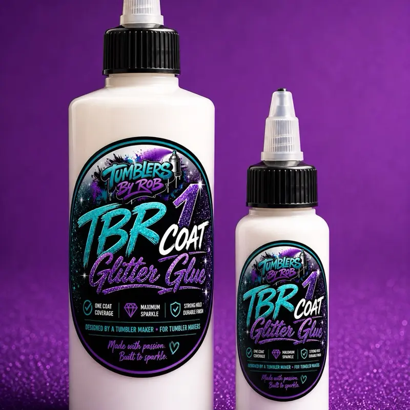 TBR 1-Coat Glitter Contact Adhesive, 12oz Duo, Nontoxic for Crafts