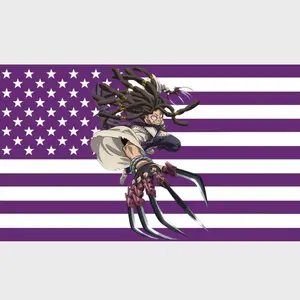 Jabber Gachiakuta Anime American Flag Wall Hanging Tapestry - 5 Sizes (30"x40" to 60"x90") - Modern Viral Home Bedroom Decor - Fan Gift, Home Supplies