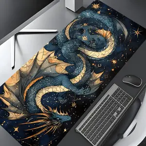 Mythical Dragon Large Gaming Mouse Pad, Stylish Desk Protector, Desktop Accessory with Non-Slip Rubber, Multi-Size for Laptop & Desktop Use, Desk Accessories