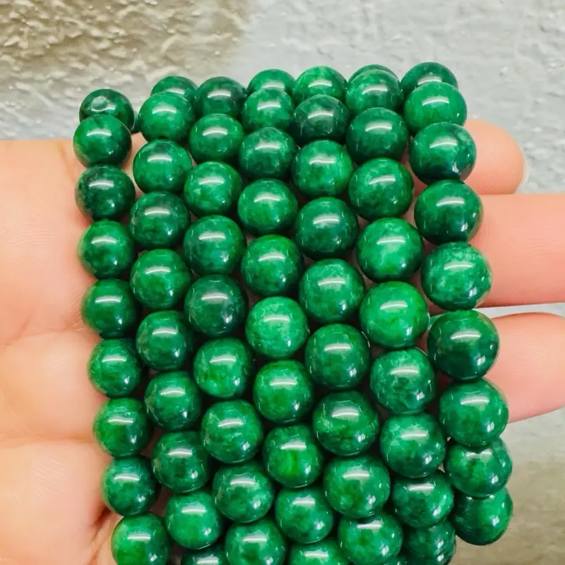 Burma Jade Maw Sit Sit Bracelet - 8mm, Elegant Matching Jewelry Set with Necklace + Bracelet, Date Gift for Girlfriend, Jewelry for Girlfriend