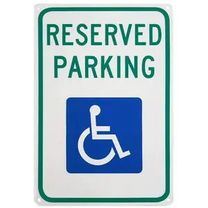 Funny Wheelchair Graphics Sign Reserved Parking Handicap Parking Sign Green Blue On White 8 X 12 Inch