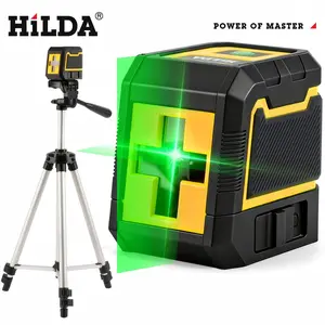 Professional Lazer Leveler Tool Kit,Self-leveling Green Horizontal And Vertical Cross-Line Laser Levels