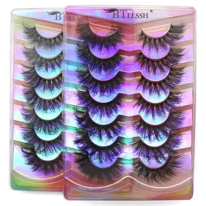 Fluffy False Eyelashes Cluster, High Quality Eyelashes, 14 Pairs 2 Style Wispy Cat Eye Look Faux Cluster Lashes, Natural Curling Eye Makeup Strip Lashes for Lashes Extension, Eyelash Extensions, False Eyelashes Set