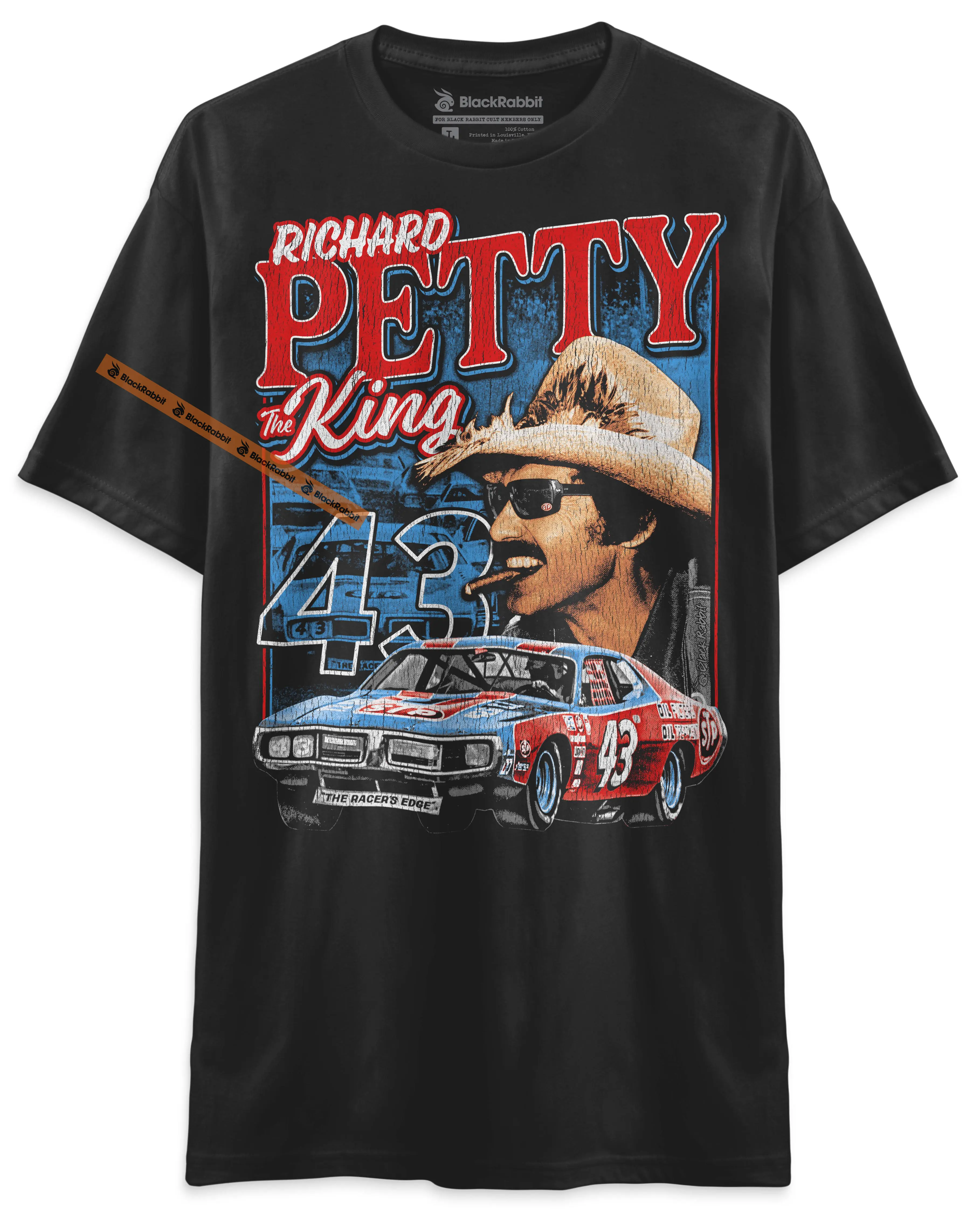 BLACK RABBIT Richard Petty The King 43 90s Recreation Retro Vintage Bootleg Unisex Classic T-Shirt
