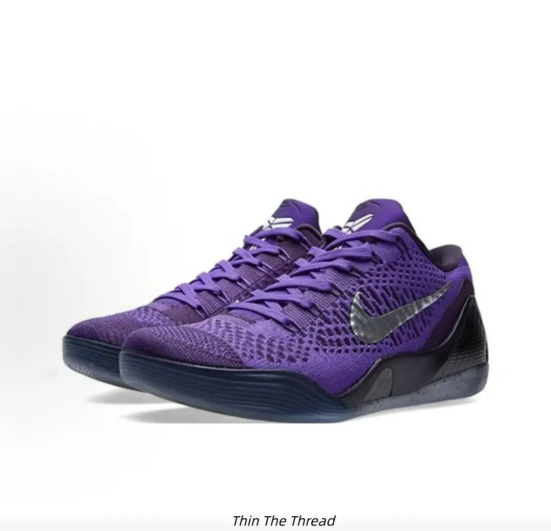 Deep Purple Gradient Knit Mesh Low Top Performance Basketball Shoes Translucent Crystal Outsole Unisex Court Athletic Trainers