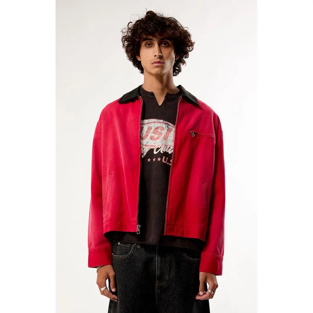 Pacsun Men's Red George Canvas Work Jacket
