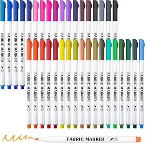 Fabric Markers,  36 Colors Permanent Fabric Pens for Writing Painting on T-Shirts Clothes Sneakers Canvas,  Safe &  for  Adults