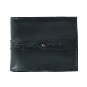 Tommy Hilfiger Men's Leather Ranger RFID Bifold Wallet with Coin Pocket