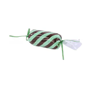 11.375"L x 2.375"Dia Peppermint Stick in Mint Green and Chocolate