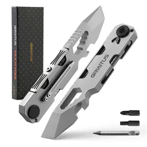 Multi-functional (EDC) equipped with a double-ended ratchet bolt wrench, a permanent ballpoint pen, keys, a wrench, a bottle opener and lock release , accessories for portable backpacks, and accessories for outdoor camping. tool