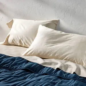 King 600 Thread Count Sateen Pillowcases Natural - Casaluna