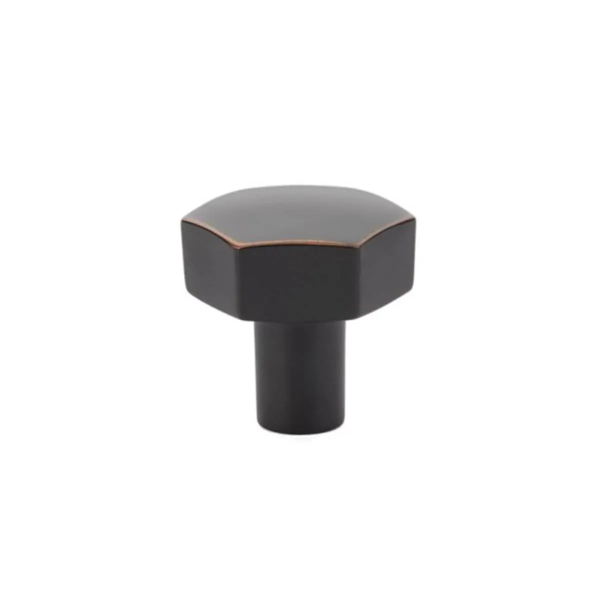 212 MAIN 1.125 in. Modern Hexagonal Shape Cabinet Knob, Oil Rubbed Bronze, Door Hardware