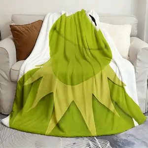 Unique Blanket Kermit The Frog 2 Breathable blanket Soft and cozy flannel blanket Cozy Blanket Throw for home and travel bedding birthday gift