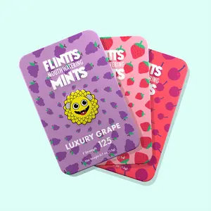 Flintts Mouth Watering Mints Jam Band Variety 3 Pack - Luxury Grape, Strawberry Magic, Cherry - Natural Flavors, Sugar-Free & Vegan, Dry Mouth Mints