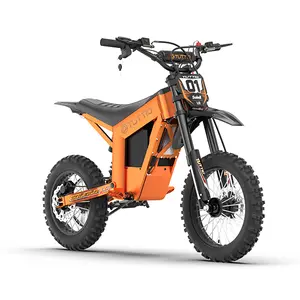 Soleil01-LO Electric Dirt Bike for Teens Adults, 3000W Mid-Drive Ebike 48V 21Ah Battery, 14"/12" Off-Road E-Bike with Full Hydraulic Brakes & Suspensions for Mountain