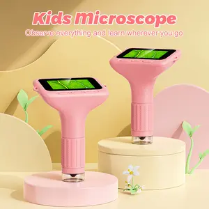 INSKAM 4K Upgraded Kid Microscope,3" Screen Rechargeable Mini Pocket Digital Microscope ,Edu Gift Age 4-6 8-12 Children Students,STEM learning Tool Teaching Supplies  Perfect Boys Girls Birthday Gift