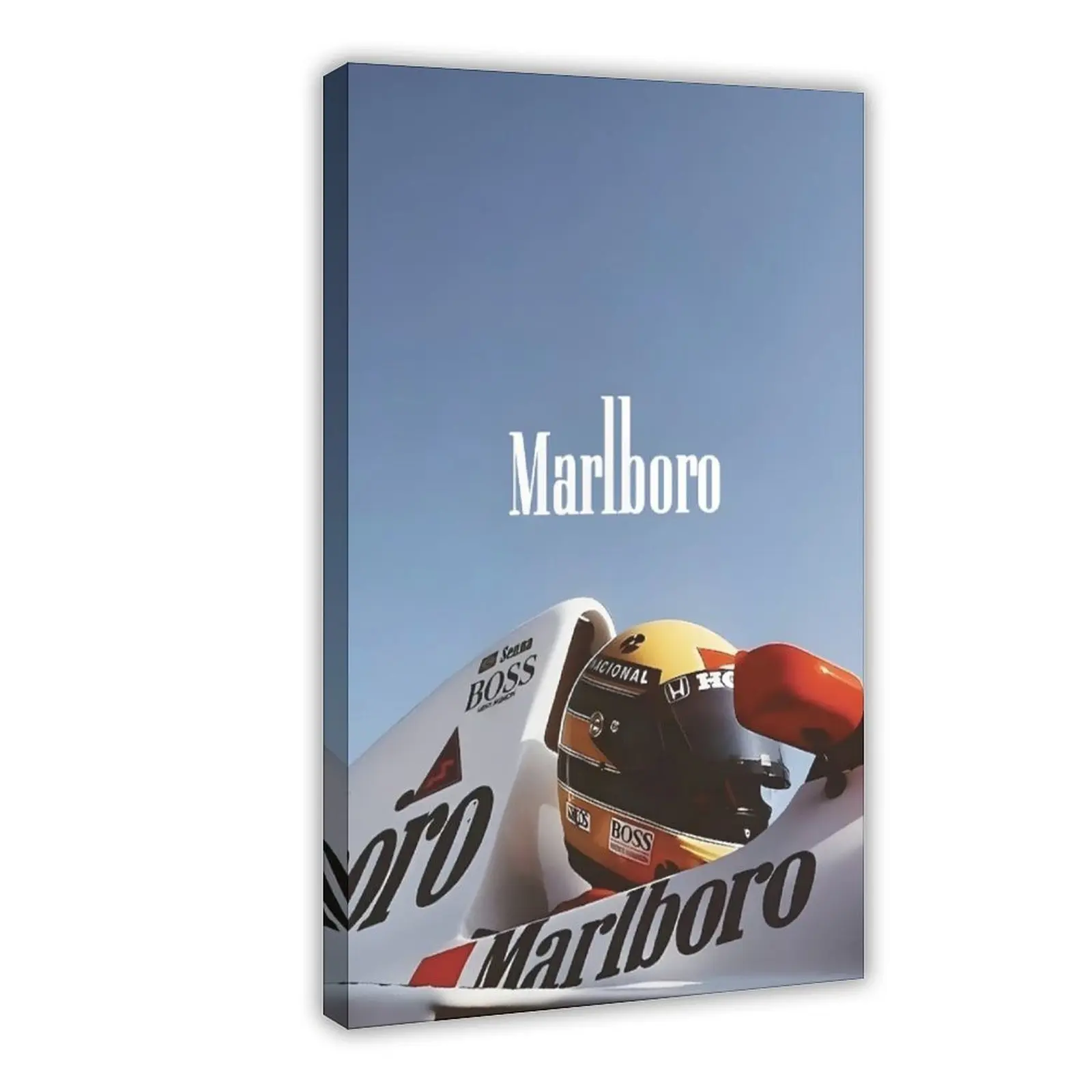 Ayrton Senna Marlboro Poster,Bedroom Canvas Posters, Hall Wall Art, Bathroom Canvas Posters, Home Poster Decoration Print Gift Versatile Sizes Photo
