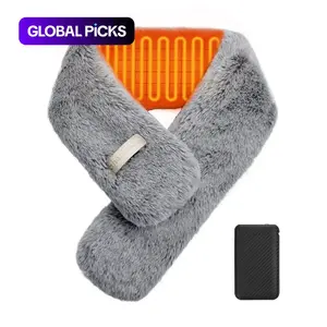 Heated Scarf with 3 Temperature Settings, Portable Charging Battery Included, Easy Operation, Fashionable & Warm Accessory