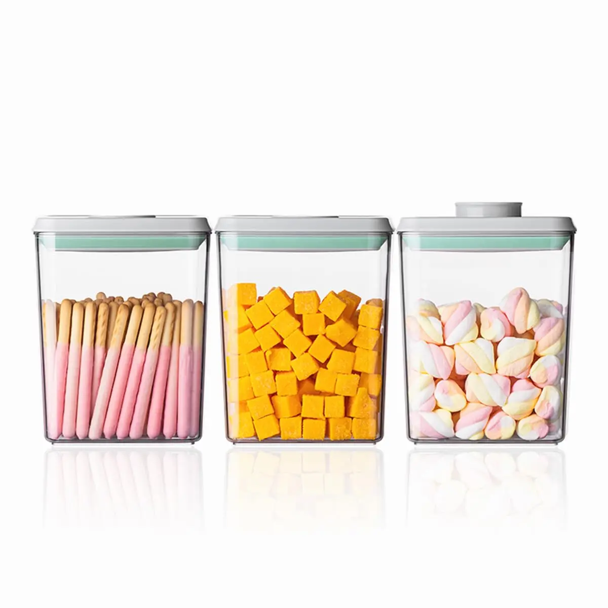 ANKOU's 3-Pack stackable containers keep flour, snacks & coffee crisp. Storing and retrieving are very convenient.Air-tight lids, BPA-free plastic. #1 pantry solution—save 15%!#AirtightStorage #PantryOrganization #KitchenEssentials