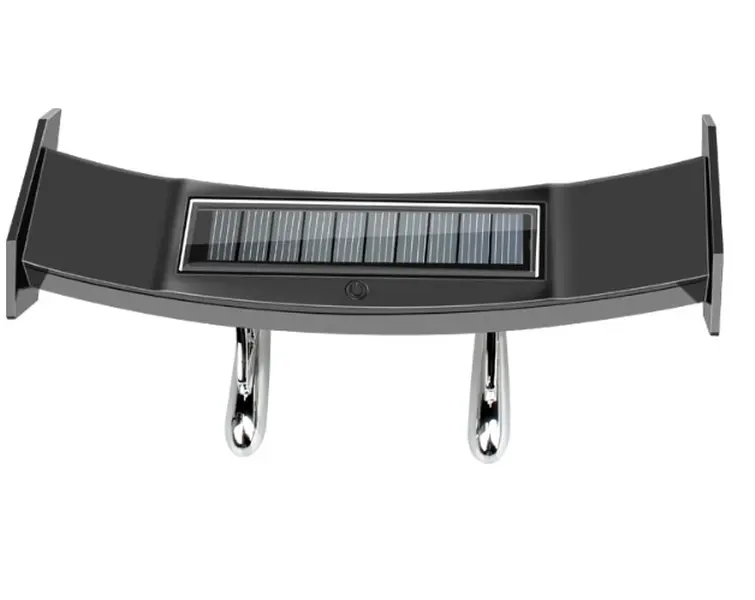 Solar Powered Car Spoiler LED Light Mini Rear Wing Decor Auto Exterior Modified Accessories Universal Car Tail Decoration