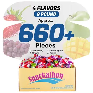 Hi-Chew Fruit Chew Candy, 4 Flavor Variety Pack (Strawberry, Mango, Green Apple, Grape), 8 lb (660+ Pieces)