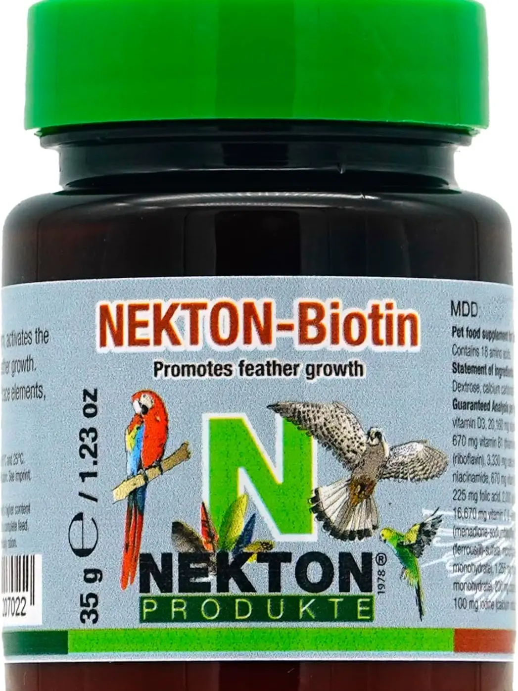 NEKTON-BIOTIN Bird Vitamin Supplement for Feather Growth 35g