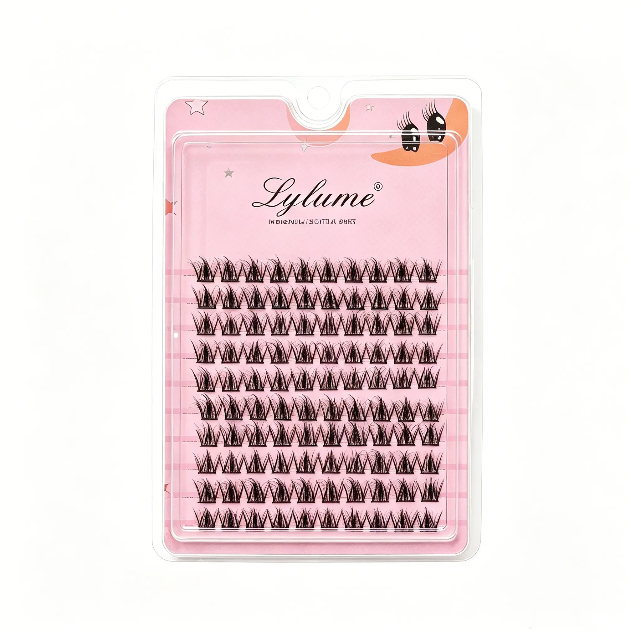 DIY Lash Clusters Makeup Kit, 10 Rows Reusable Soft Naturally Thick Comic Style False Eyelashes with Long-Lasting Curl for Beginners